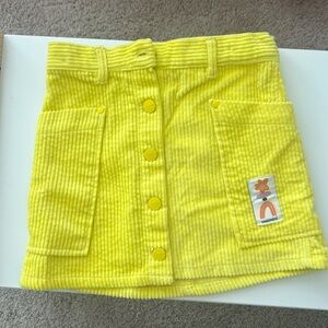 Catimini corduroy neon yellow skirt 3T